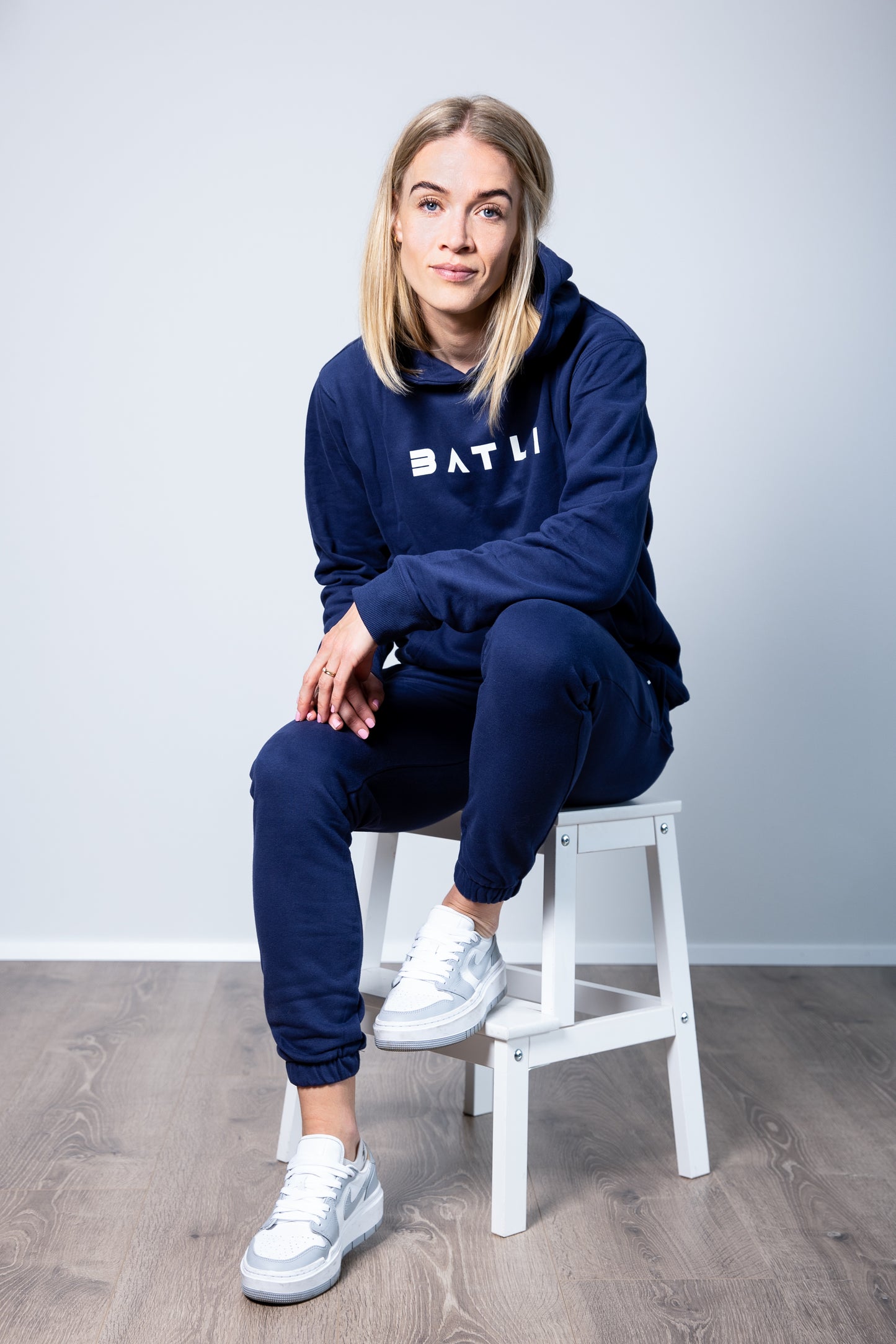 blue hoodie