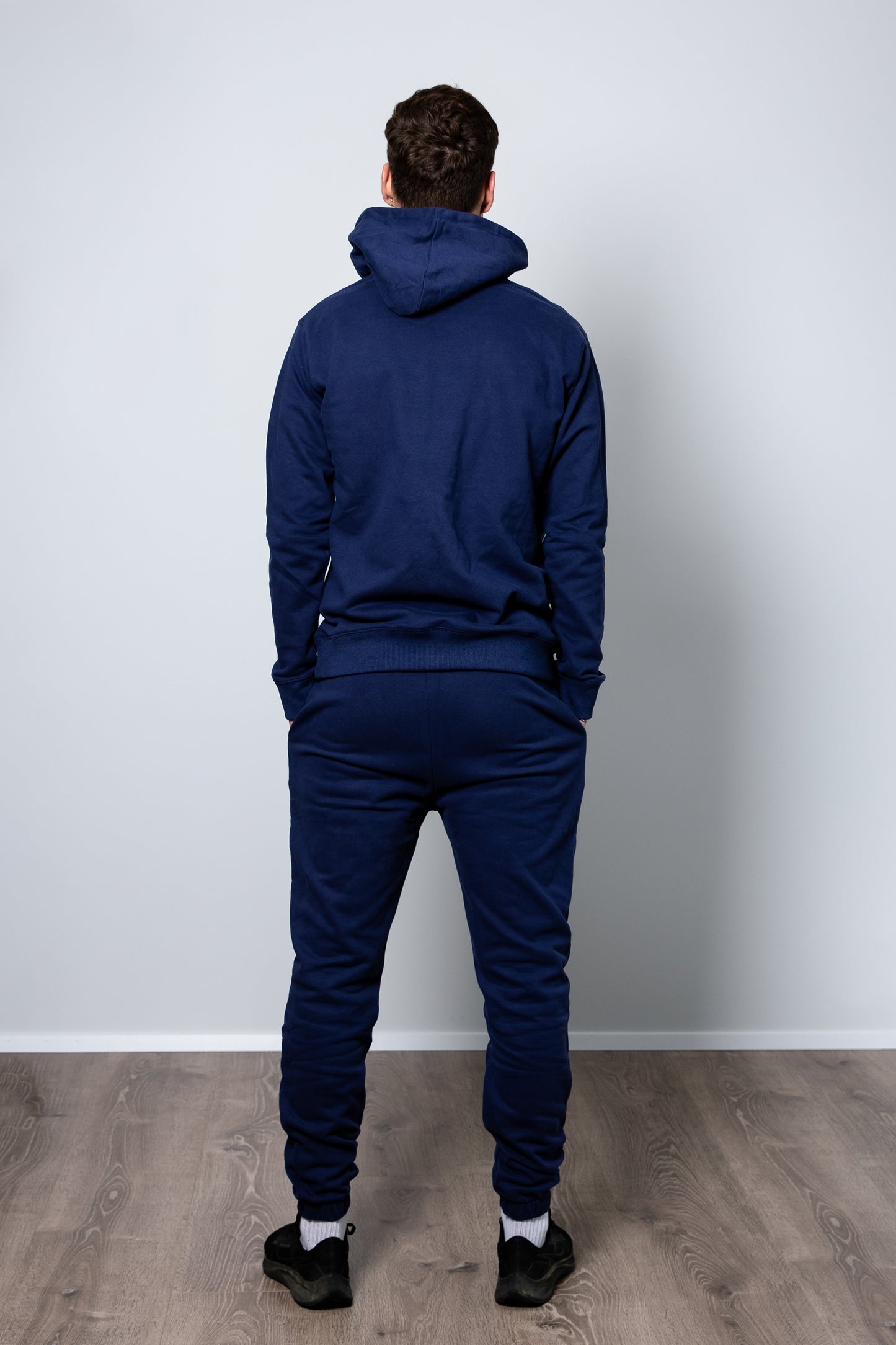 blue hoodie