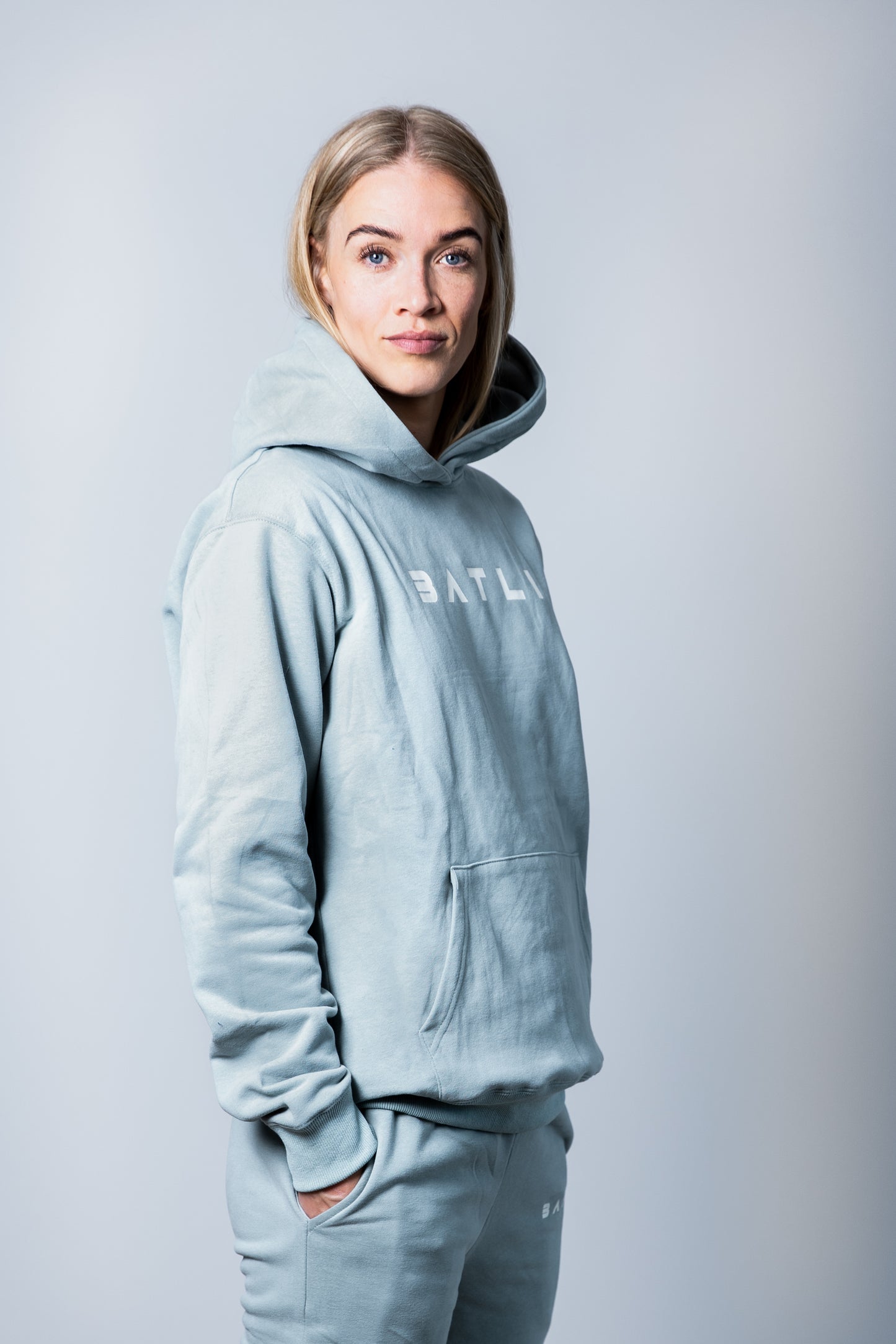 green hoodie